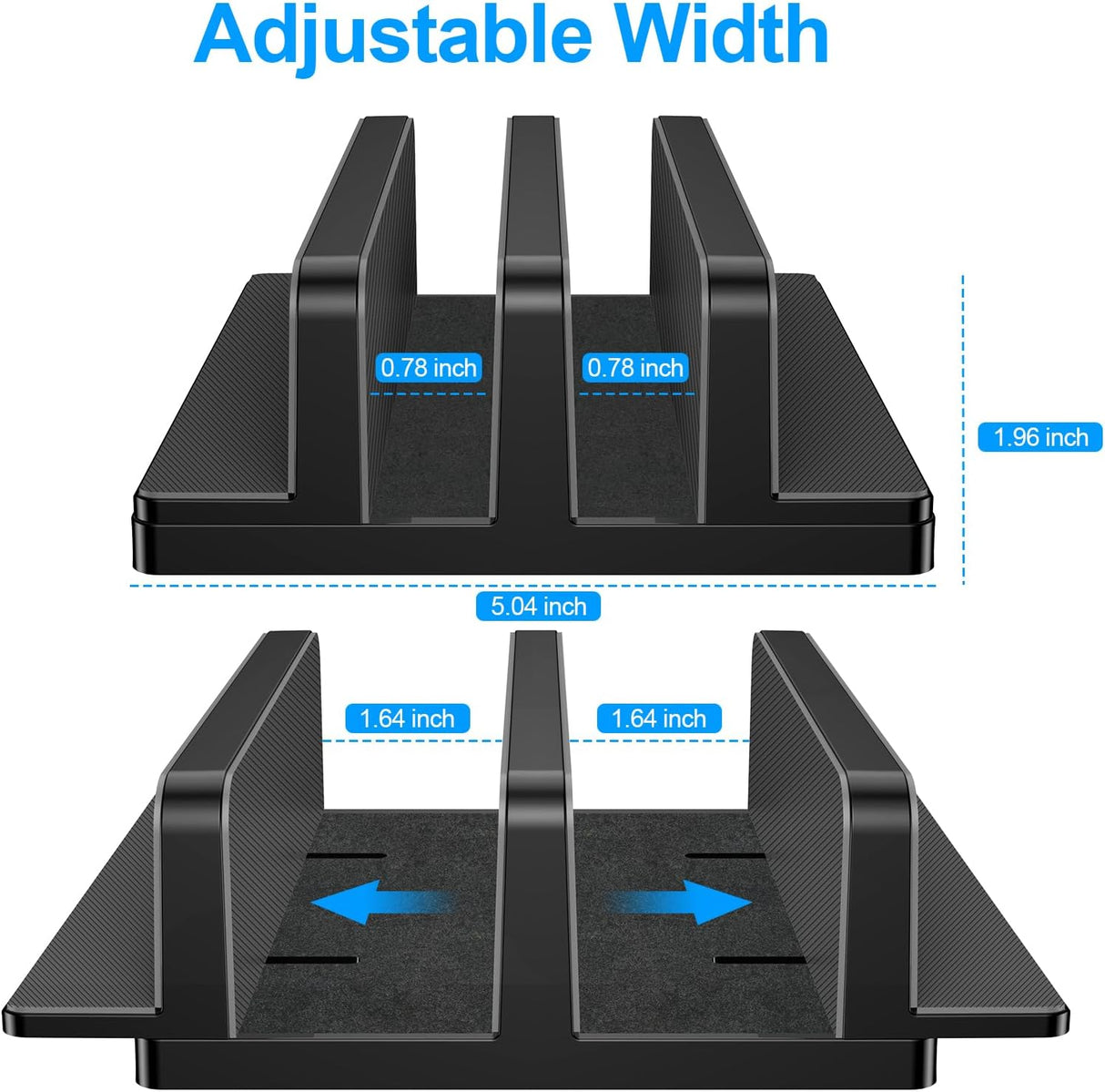 Soporte Vertical para Laptop, Ajustable, hasta 17.3 pulgadas