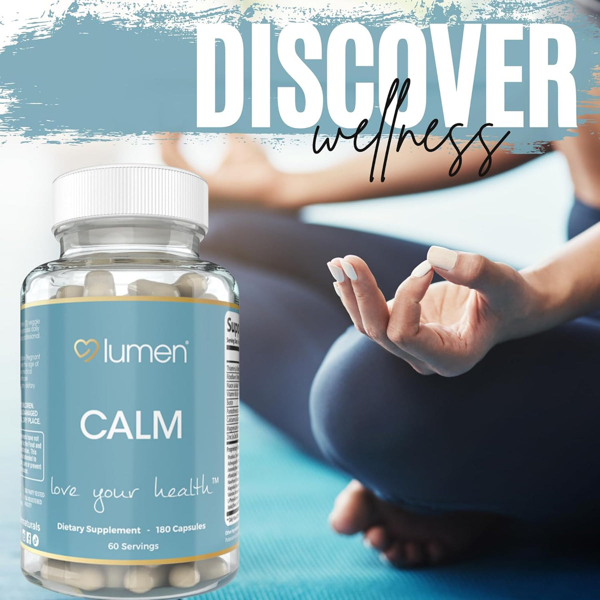 Calm para Mujer – 1200mg, Ashwagandha, 180 cápsulas