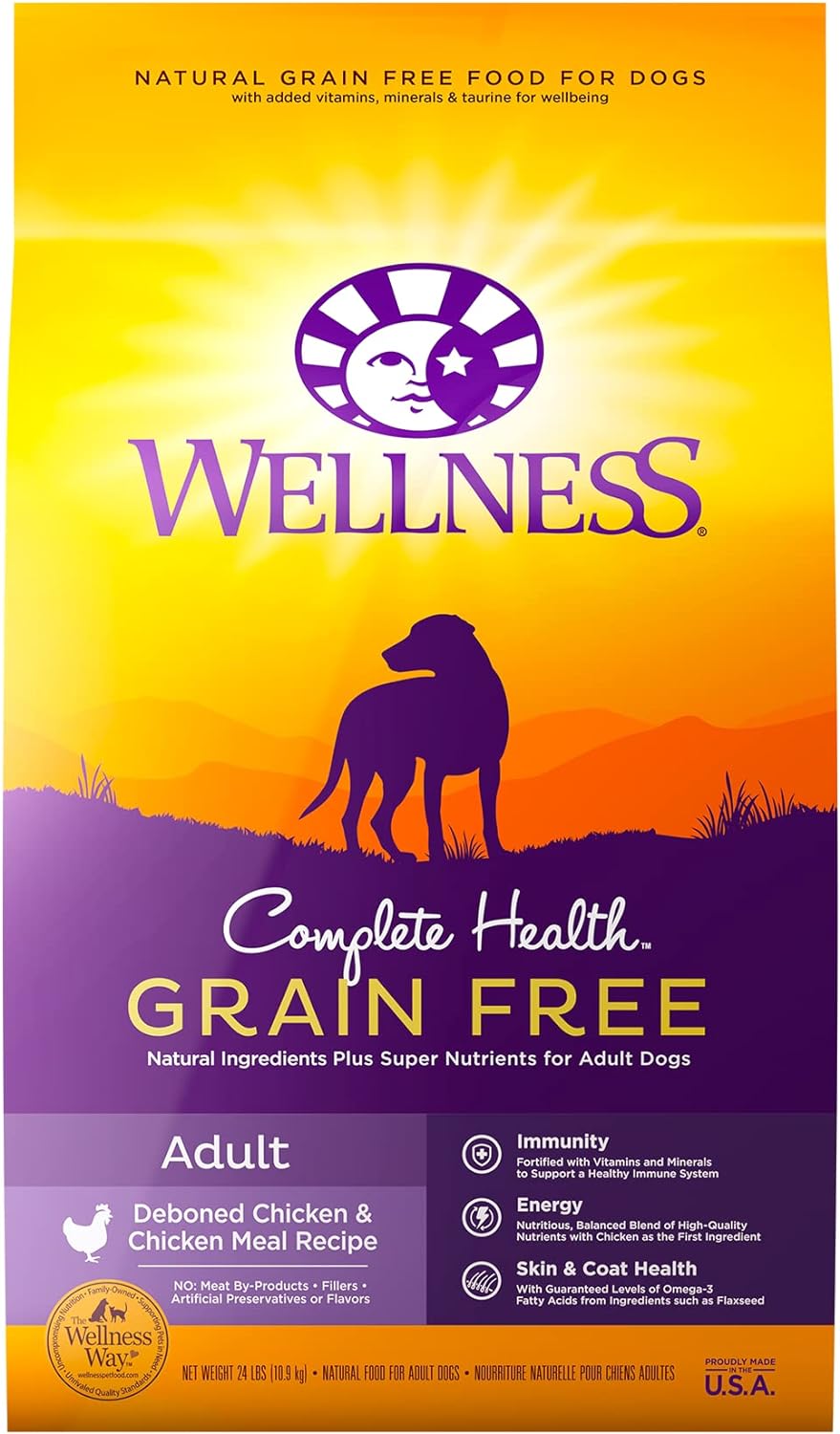 Alimento seco para perro, salud natural, libre de cereales