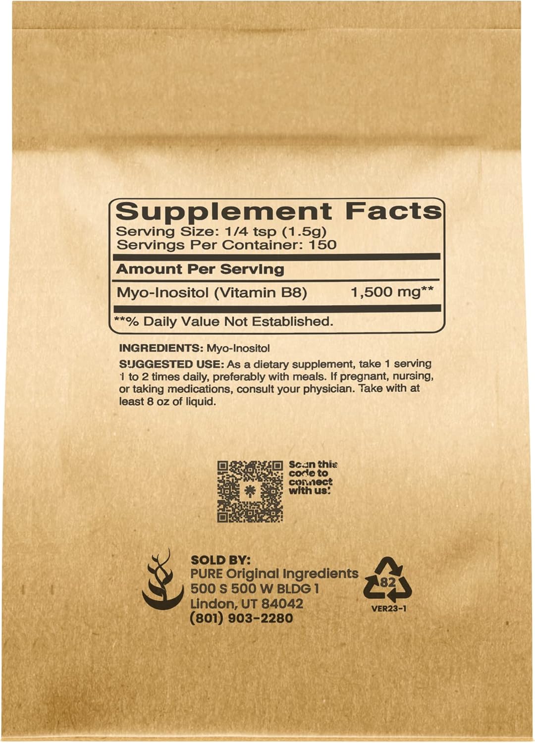Inositol Puro Ingredientes Originales Sin Rellenos 8oz Lab