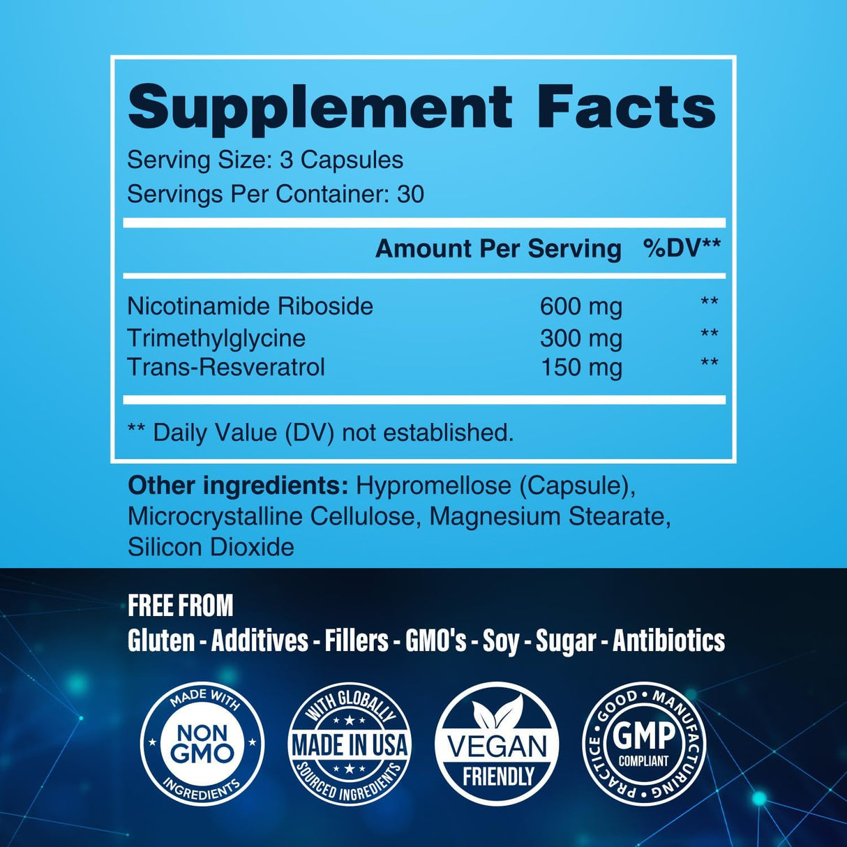 Suplemento NAD+ Benevolent 1050mg – Alta Absorción y Energía