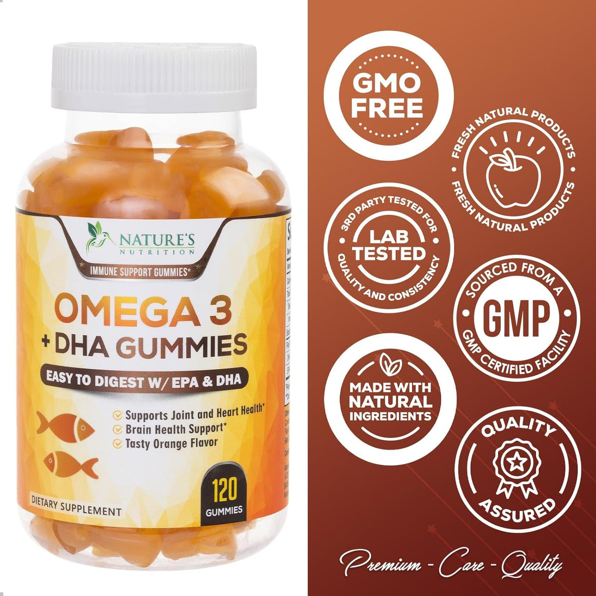Suplemento Gomitas de aceite de pescado Omega 3  DHA y EPA