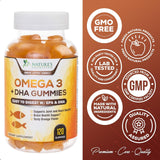 Suplemento Gomitas de aceite de pescado Omega 3  DHA y EPA