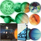 Estrellas y Planetas Brillantes, Stickers de Pared, Decoración Infantil
