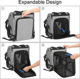 Mochila expandible para mascotas de viaje portátil