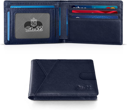 Billetera Zitahli para Hombre, Bifold Slim, RFID, 11 Slots