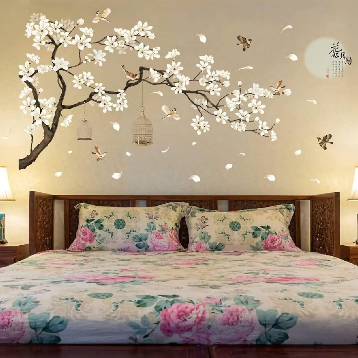 Pegatinas de Pared BWCXXZH, Murales de Flor de Cerezo 50x74