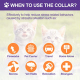 4 collares calmantes para gatos color lila Weewooday