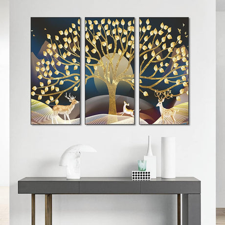 Stickers de Árbol Dorado, Arte de Pared para Decoración