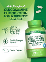 Complejo de Glucosamina, Condroitina y MSM | Nature's Truth 90 Caplets