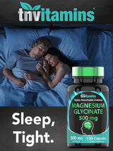 Magnesio Glicinato 500mg, 120 cápsulas, para dormir y nervios