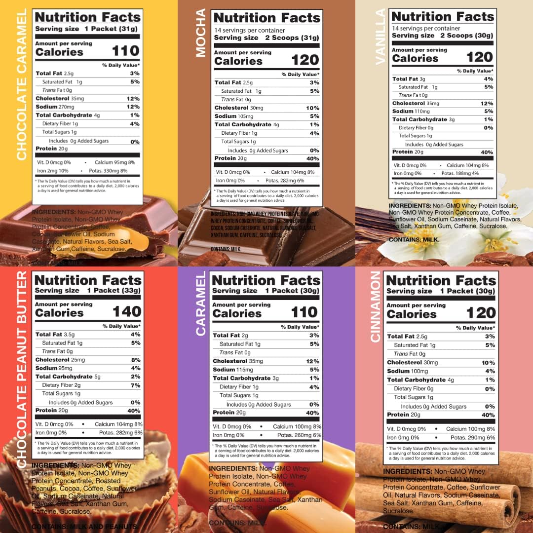 Chike Café Proteico, Pack Muestra, 20g Proteína, 6 Sobres