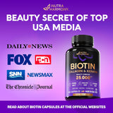 Vitaminas de biotina con colágeno y queratina suplemento