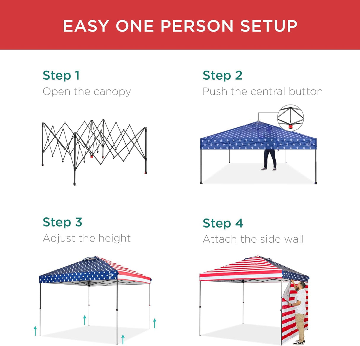 Carpa Plegable 10x10ft con Paredes Americanas y Bolsas
