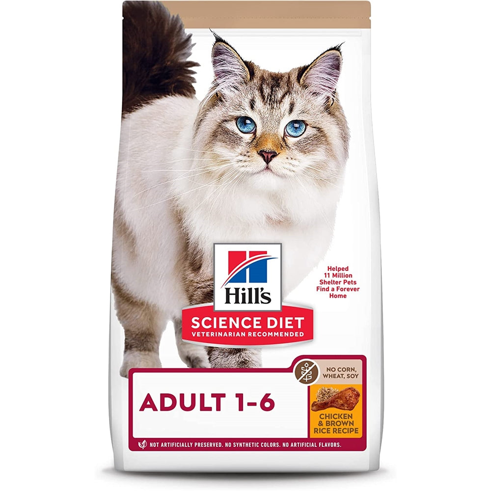 Comida seca para gato adulto sabor pollo y arroz, Blanco
