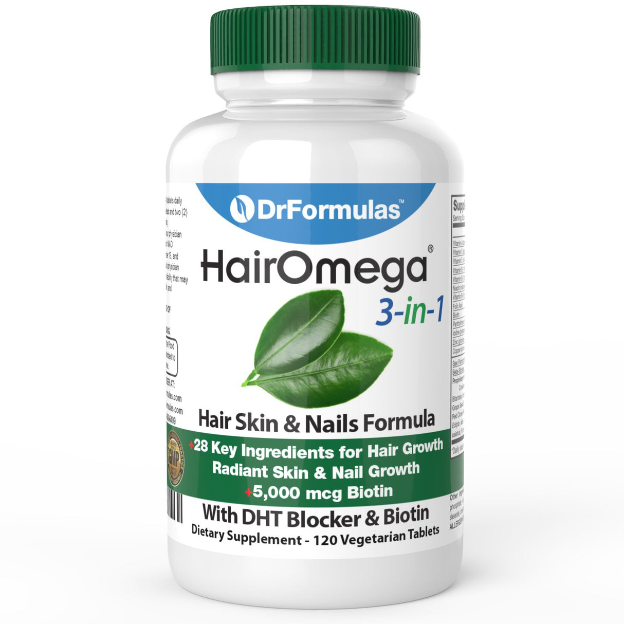 Vitaminas para el crecimiento del cabello con bloqueador