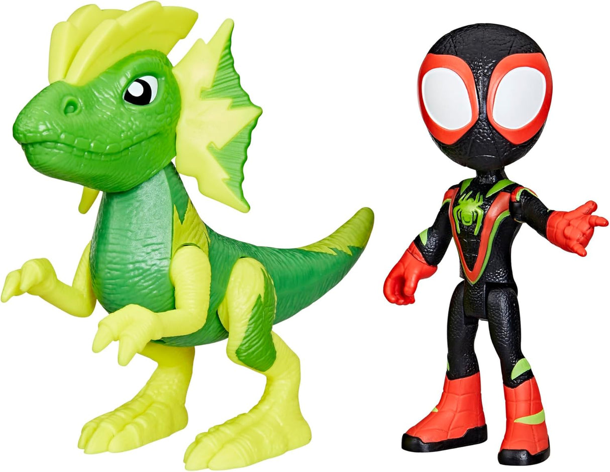 Figuras de Acción Spidey, Morales y Electrosaurus para Niños