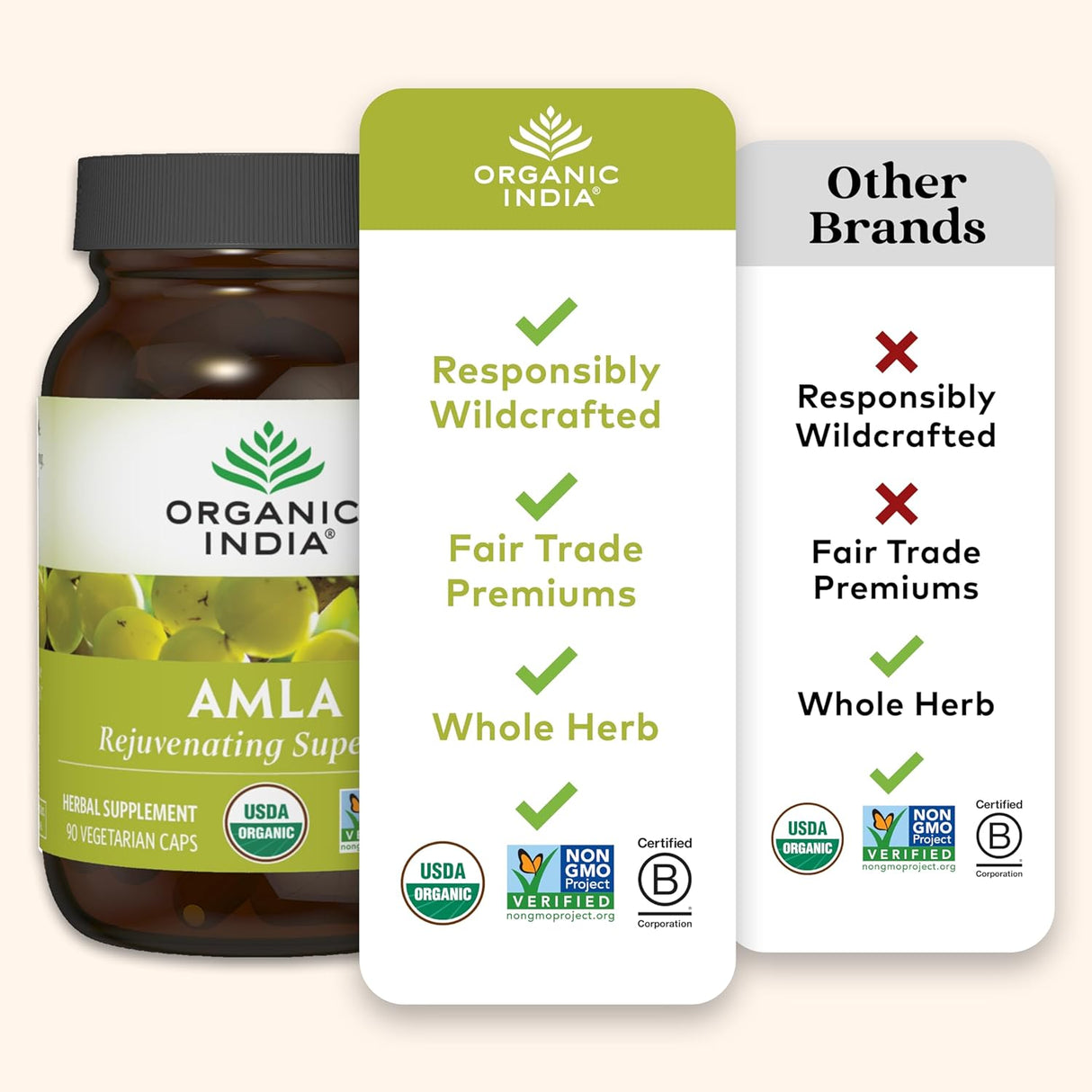 Suplemento de Amalaki Orgánico con Vitamina C, 90 cápsulas