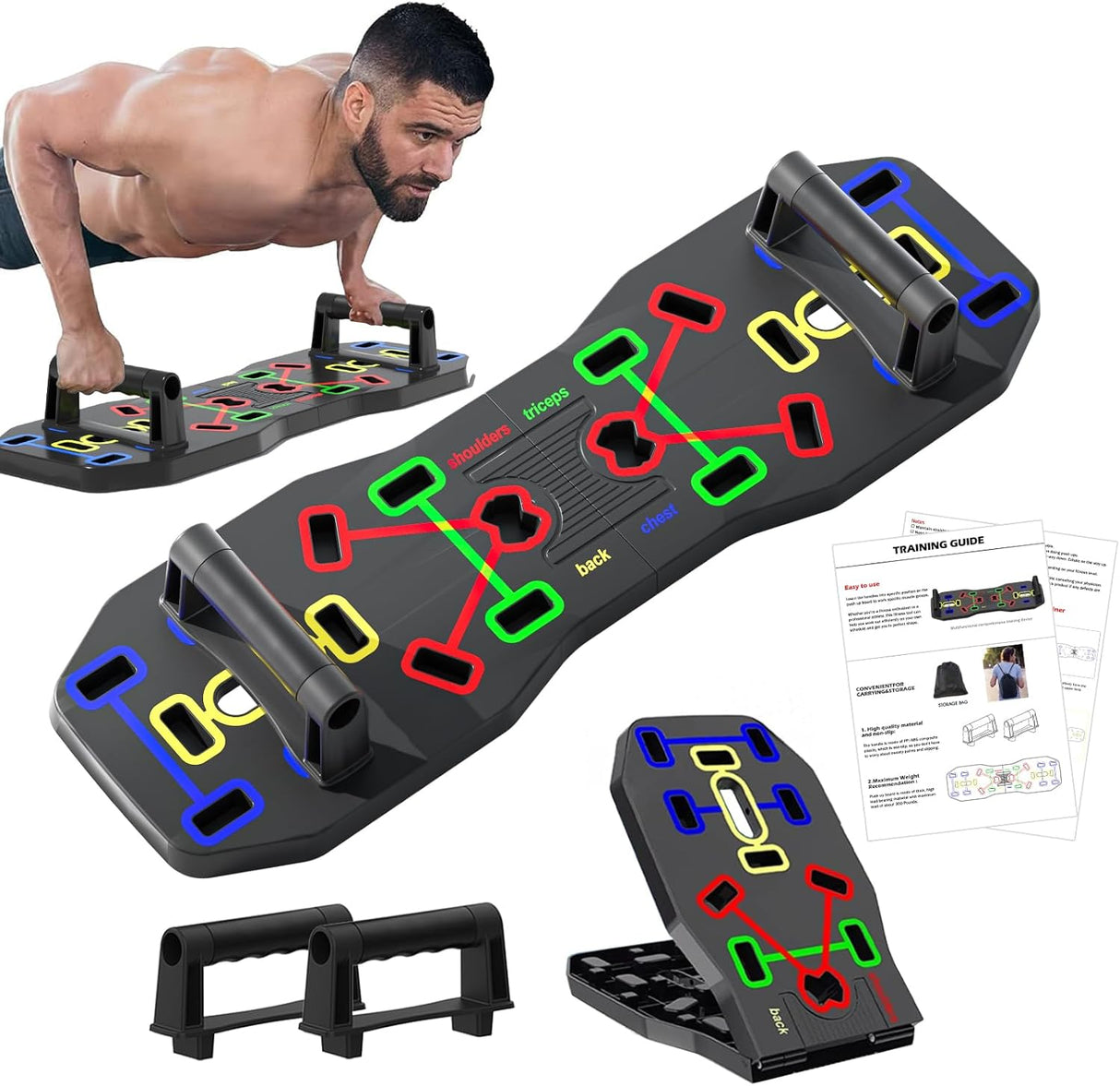 Tabla de flexiones portátil multifunción plegable 10 en 1