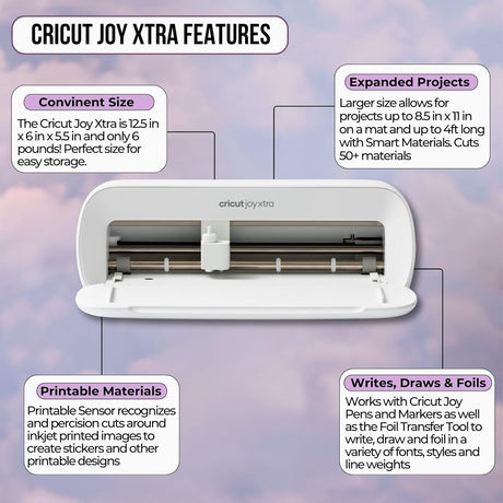 Cricut Joy Xtra - Kit de Stickers con Papel Adhesivo y Mat
