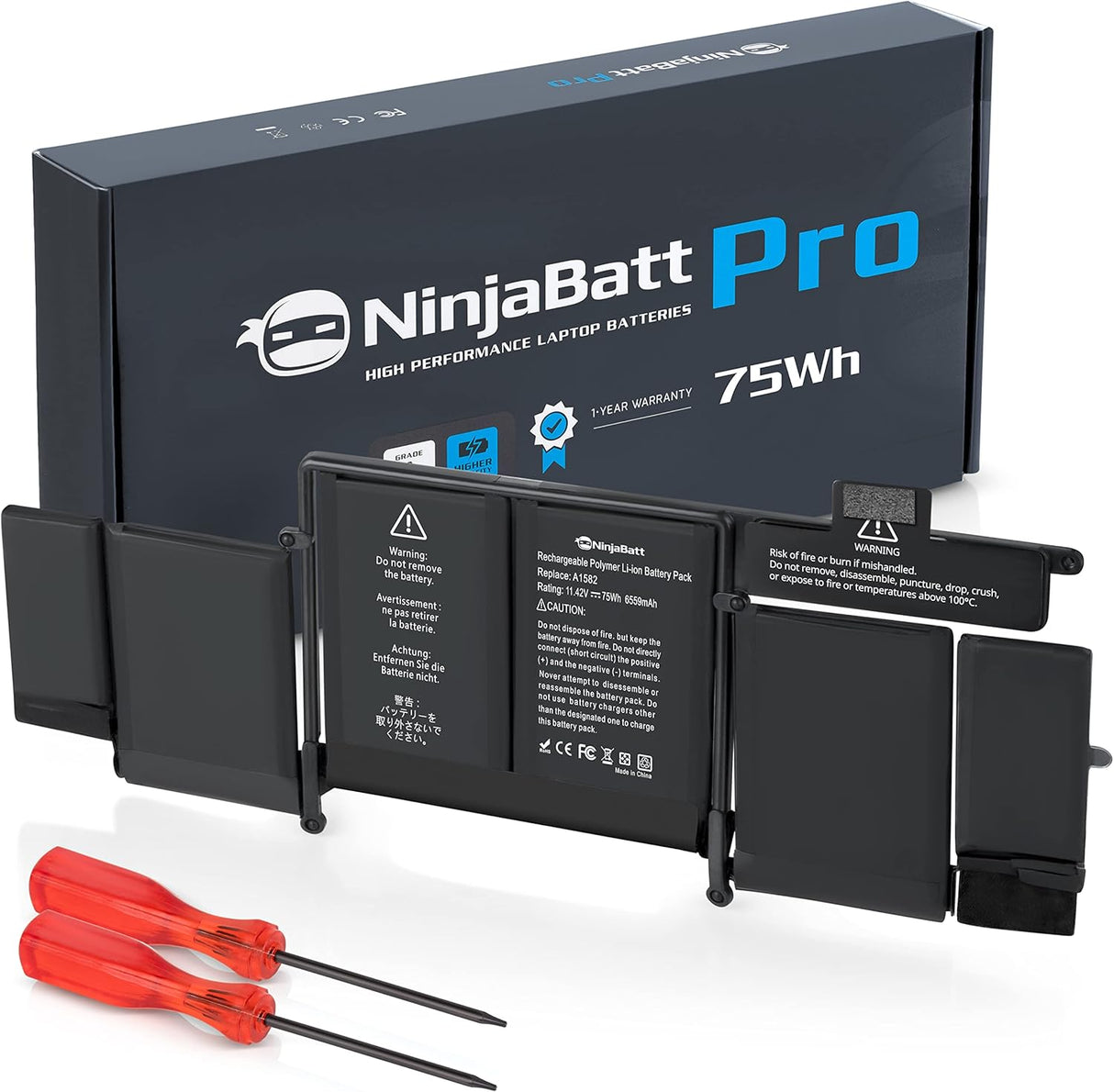 Batería A1502 A1582 para Apple MacBook Pro Retina A1493