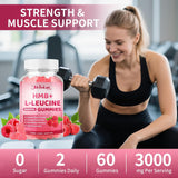 Gummies de HMB y Leucina 3000mg, Sin Azúcar, Vegan, 60u