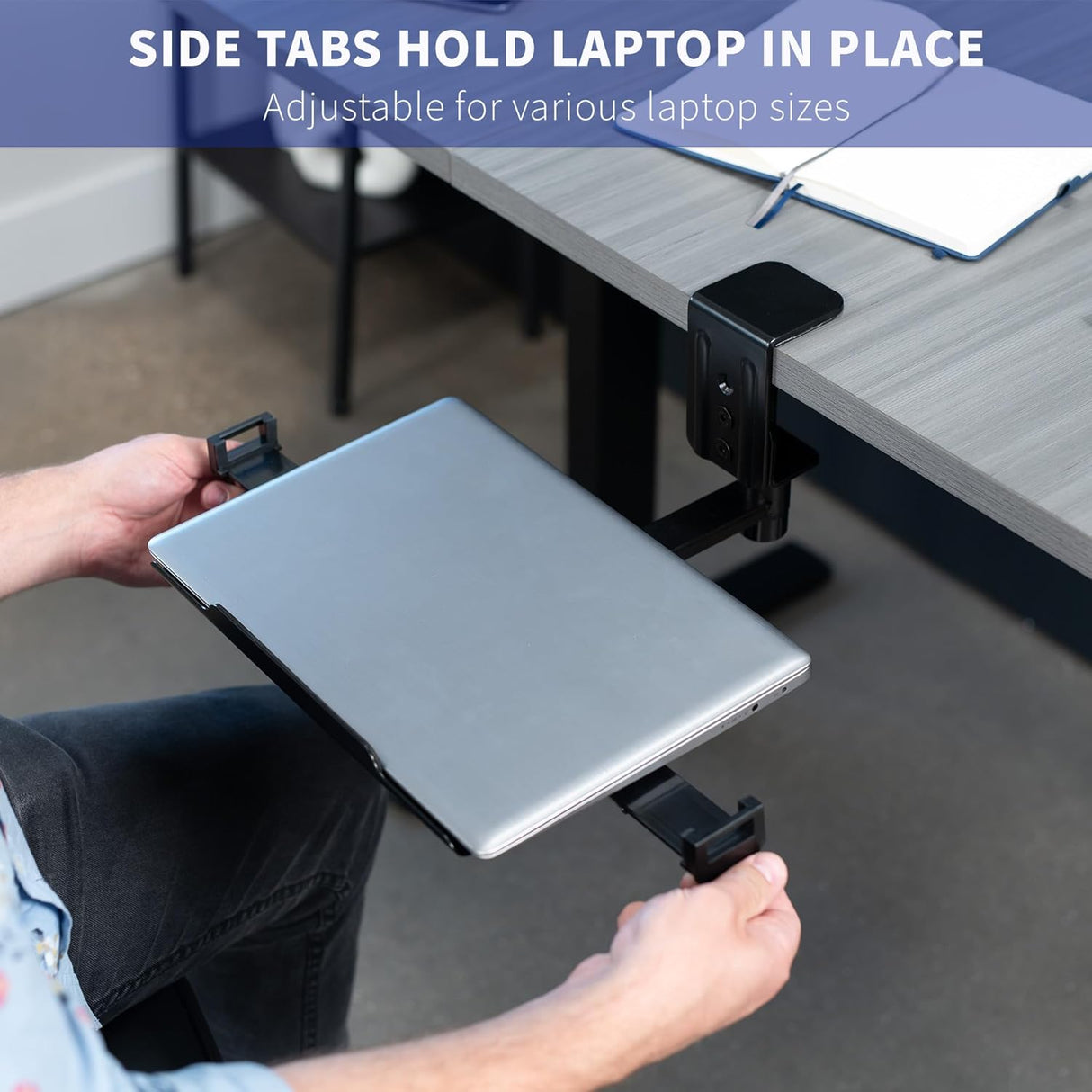 Bandeja giratoria para laptop VIVO, ergonómica, MOUNT-LAP1CB