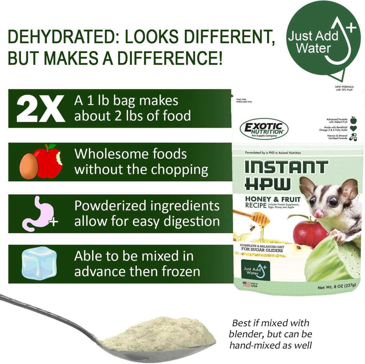 Alimento Natural para Sugar Glider - Rico en Vitaminas y Proteínas
