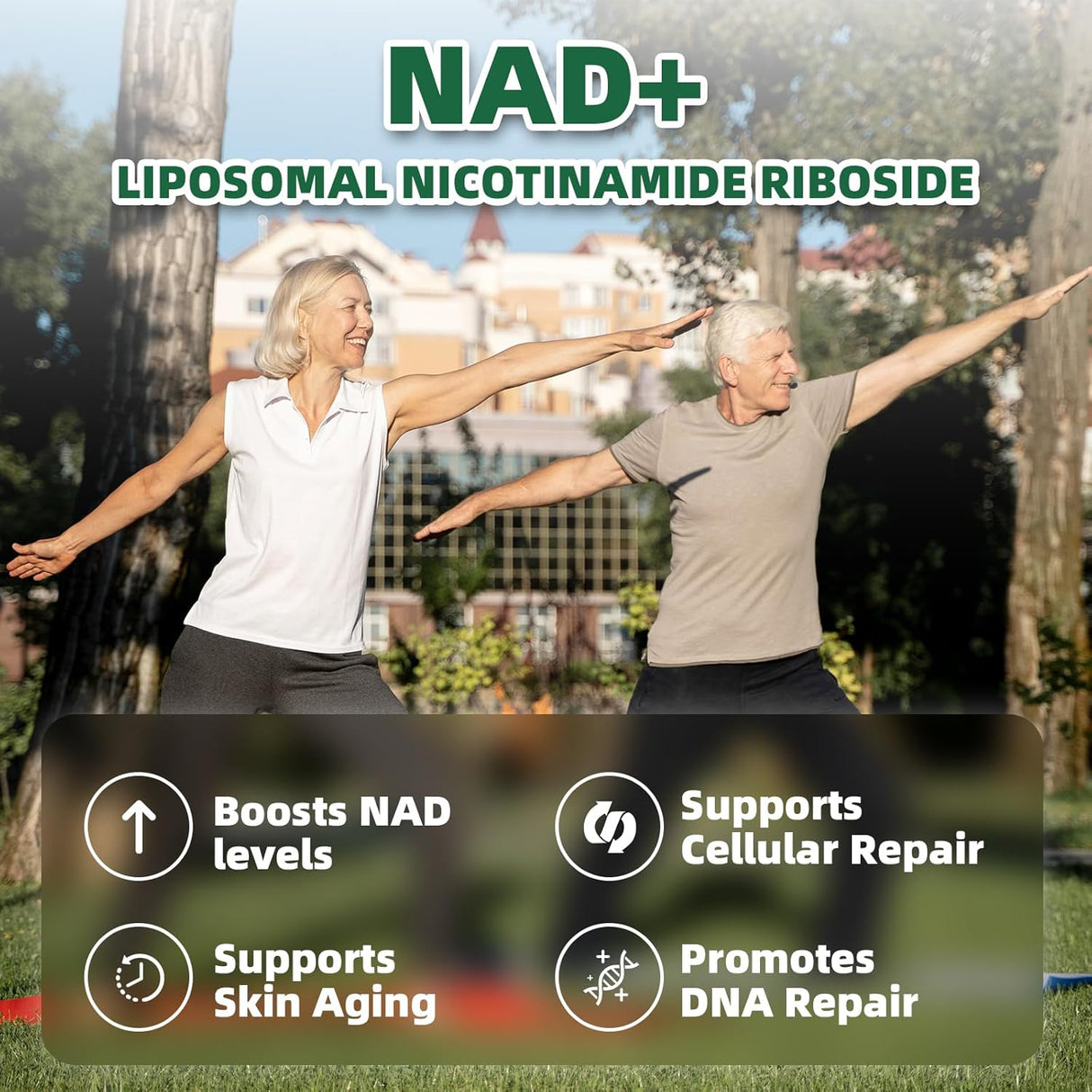 Suplemento NAD+, Nicotinamida Ribósido 900mg, 80 Cápsulas