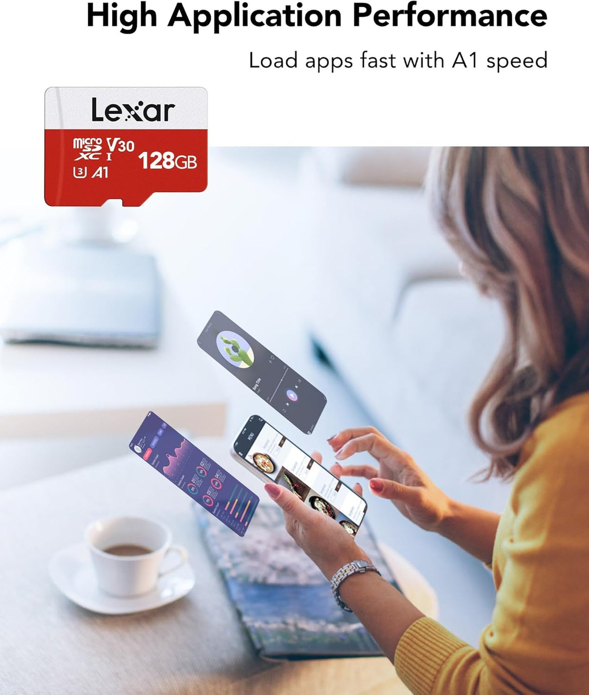 Tarjeta Micro SD Lexar E-Series 128GB UHS-I 100MB/s 4K UHD