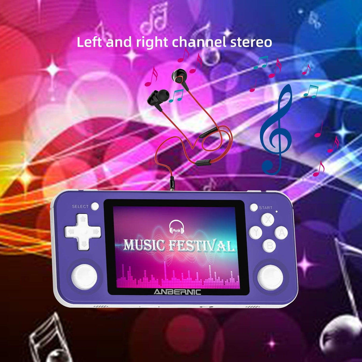 Consola de juegos portátil HAIHUANG color morado