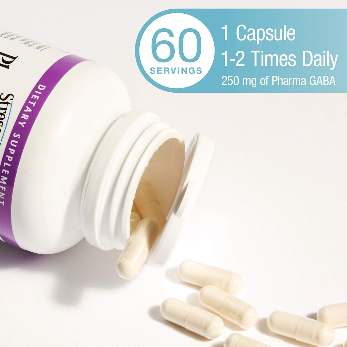 Suplemento Natural Factors Stress-Relax Pharma GABA 250 mg