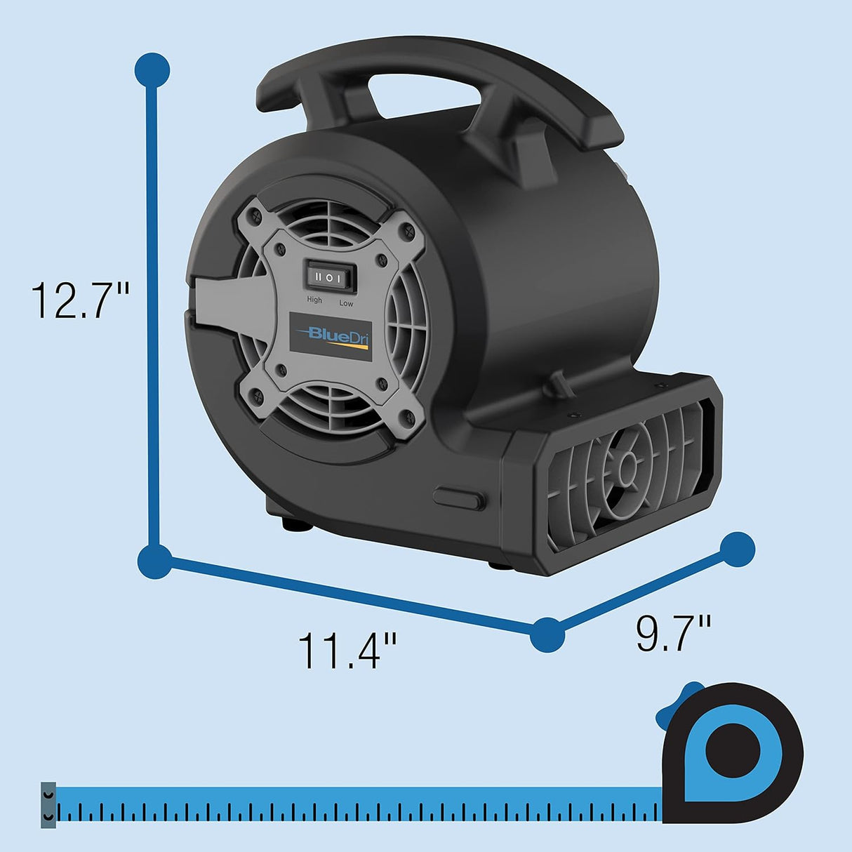 Ventilador Lasko BlueDri 1/8 HP para Secado de Pisos, BD-VP-15