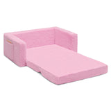 Silla convertible 2 en 1 de cama para niños, color rosa
