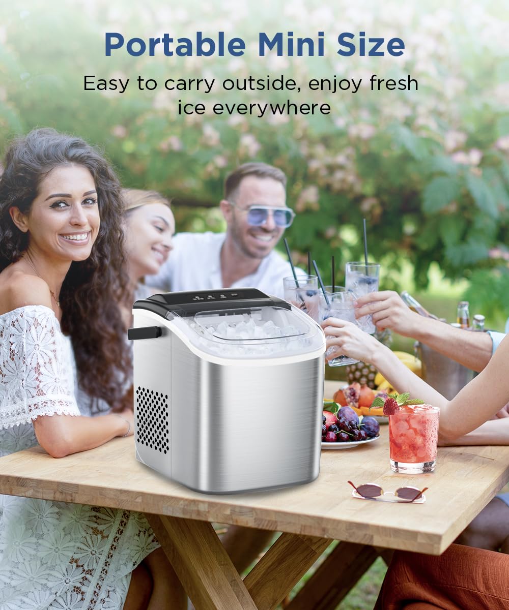 Máquina para hacer hielo portátil, Plateado Z5812SH COWSAR