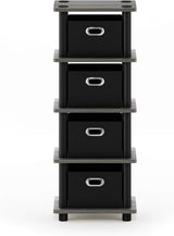 Estante FURINNO Turn-N-Tube con 4 compartimentos, modelo LACi