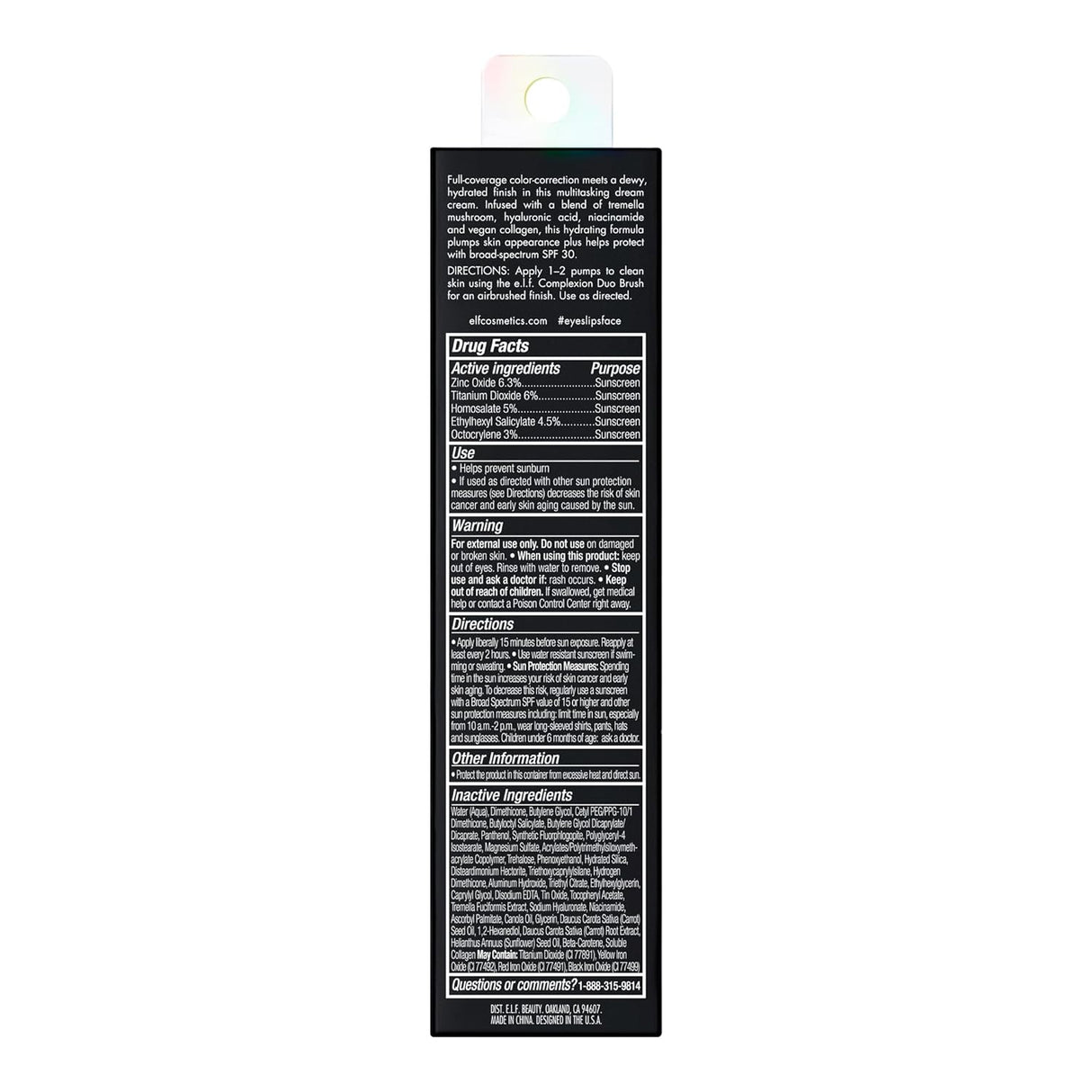 Crema Hidratante Camo CC SPF 30, Cobertura Completa, Dewy