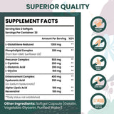 Suplemento de glutatión con ácido hialurónico resveratrol