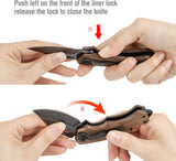 Mini Cuchillo Plegable Multiherramienta con Rompecristales