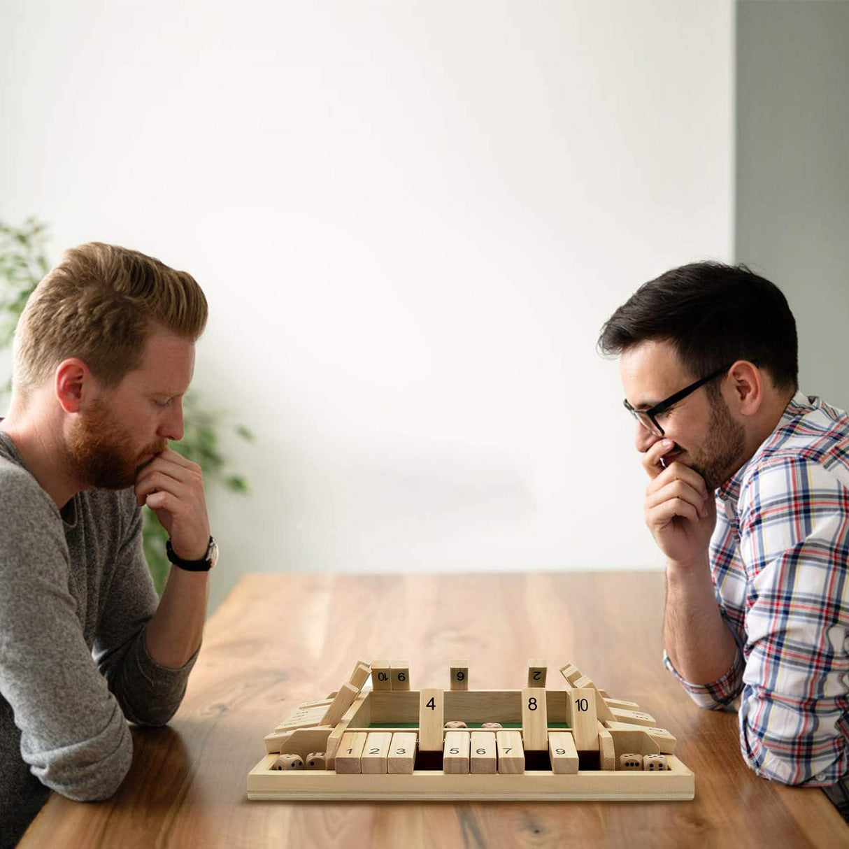 Juego de Mesa Amerous Shut The Box con 12 Dados, 1-4 Jugadores