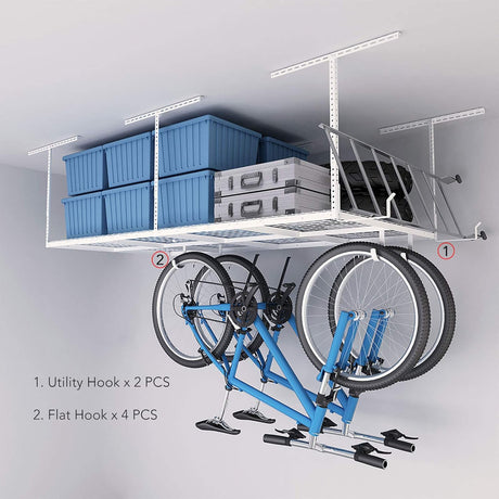 Estante de almacenamiento de techo 4x8, ajustable, modelo 40
