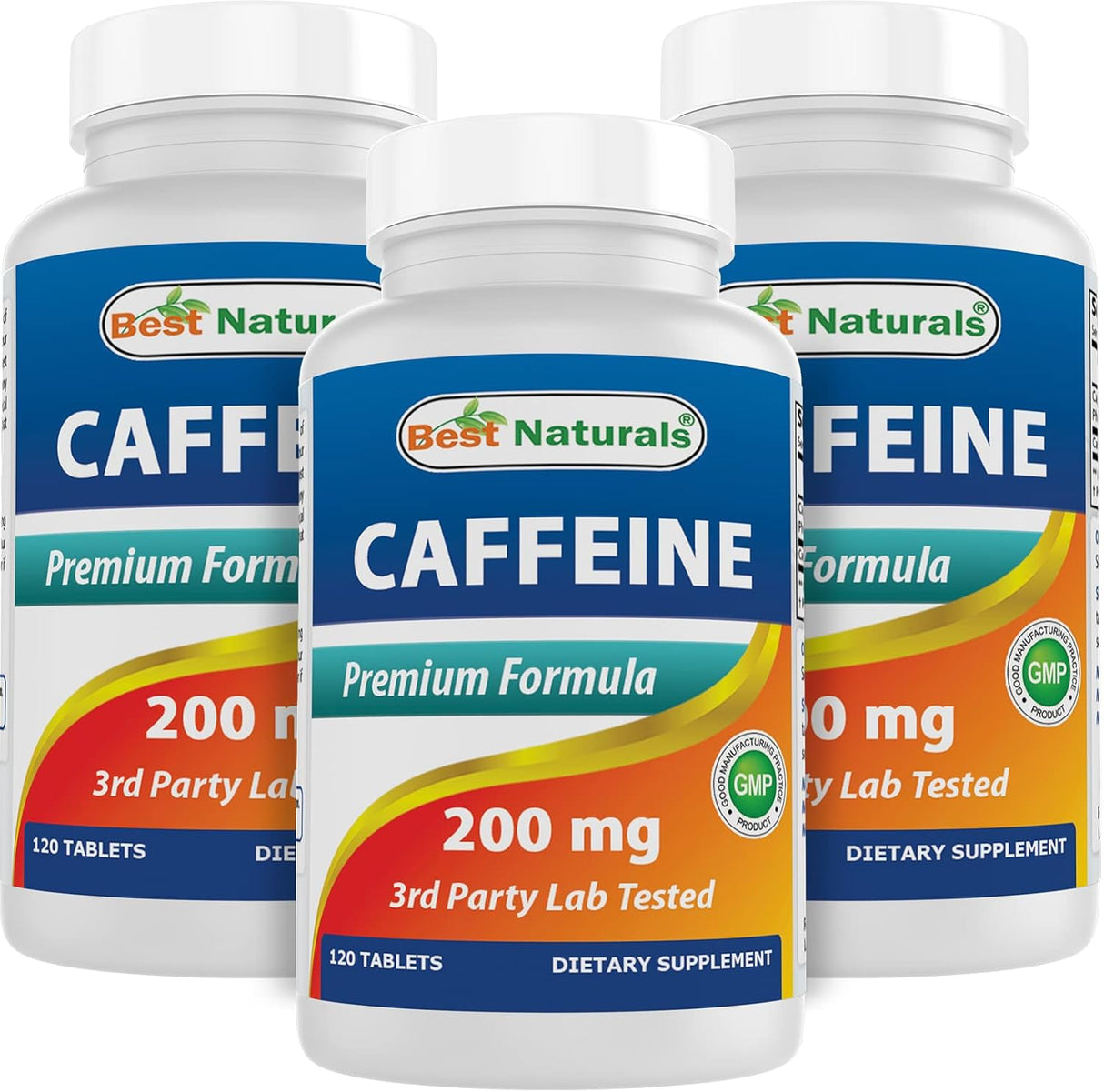 Píldoras de Cafeína 200mg Best Naturals - Sin Habit, 360 Tabletas