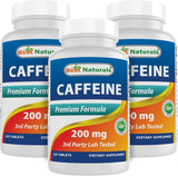 Píldoras de Cafeína 200mg Best Naturals - Sin Habit, 360 Tabletas