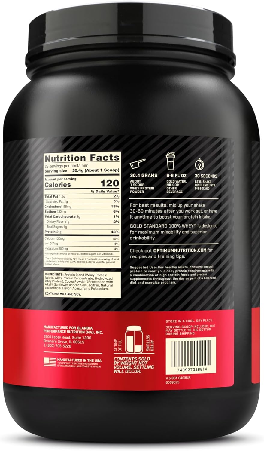 Proteína Whey Optimum Nutrition 100% Gold Standard 2 lb