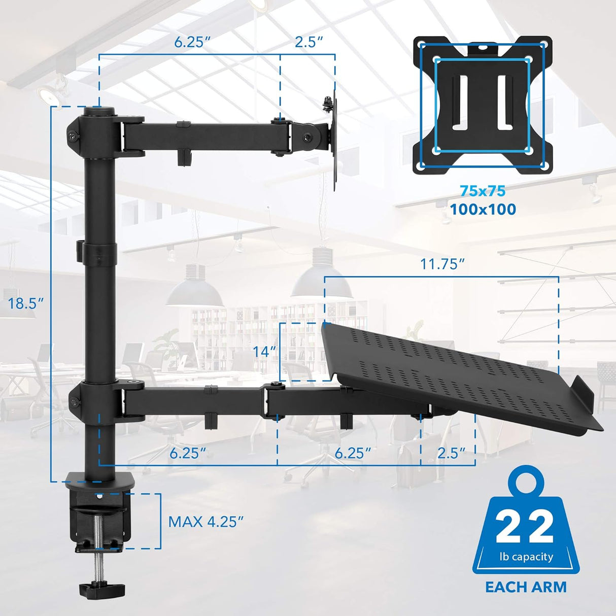 Soporte de escritorio para laptop y monitor Soporte portátil