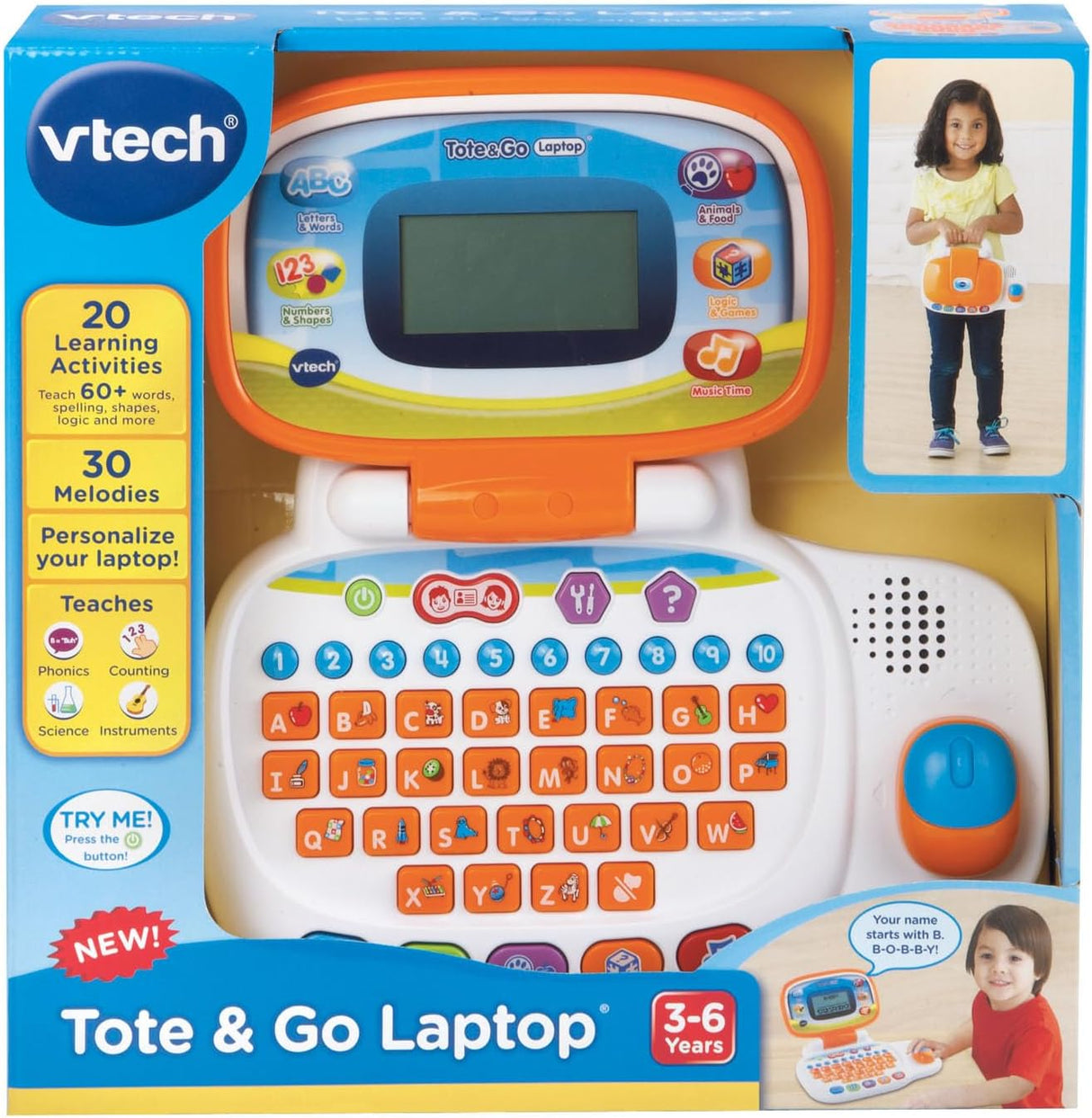 Laptop portátil VTech, educativo, interactivo, modelo Tote and Go