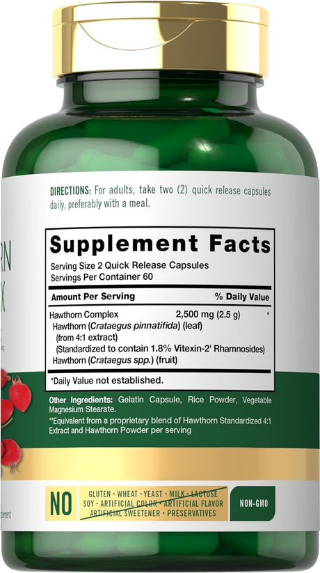 Suplemento Carlyle Hawthorn Berry Complex  2500 mg 120 cáp
