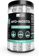 Suplemento Mio-inositol 730 cápsulas sin relleno de magnesio