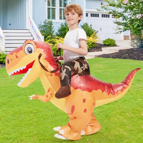 Disfraz Inflable Dinosaurio para Niños COMIN, Divertido Halloween