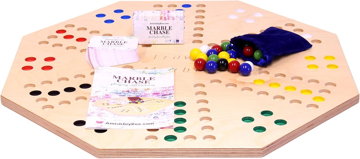 Juego de Mesa Travel Marble Chase - AmishToyBox